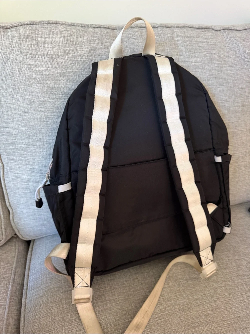 STATE Black Kids Backpack with Rainbow, Yellow Smiley & Colorful Patches